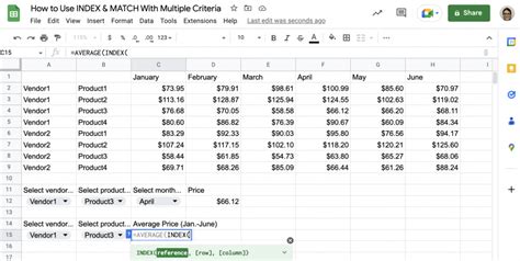 multiple criteria index match google sheets|How to use INDEX and MATCH Function with Multiple .